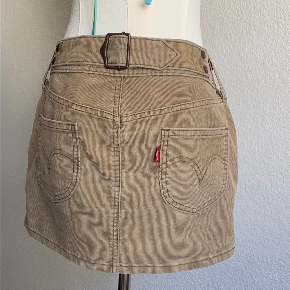 Levi's Tan Corduroy Mini Skirt size 3 Jrs